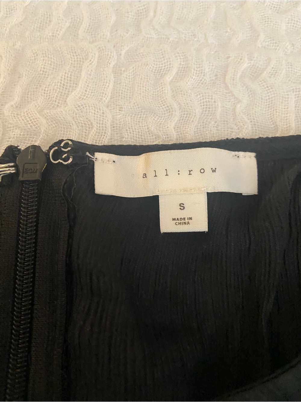 ALL: ROW BLACK RUCHED TIERED DRESS SIZE SMALL - Picture 3 of 6